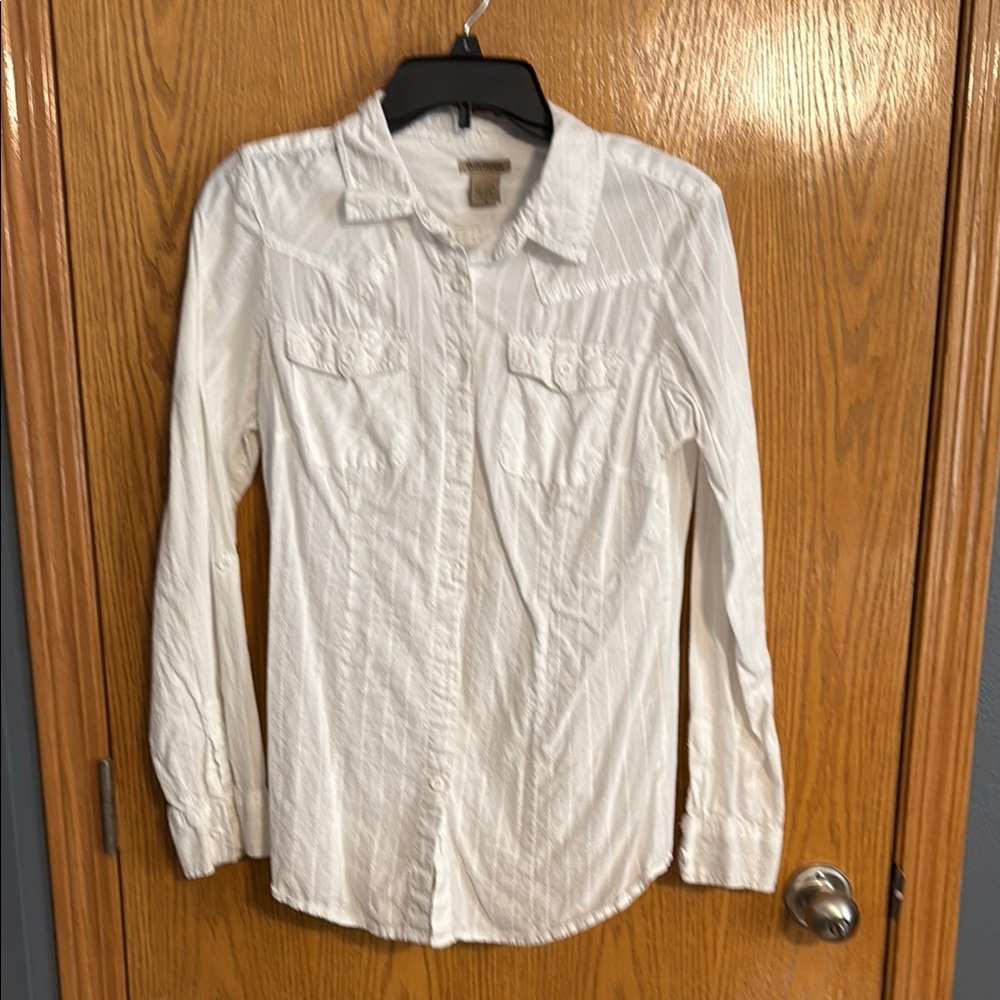 Ruff Hewn Textured White Shirt